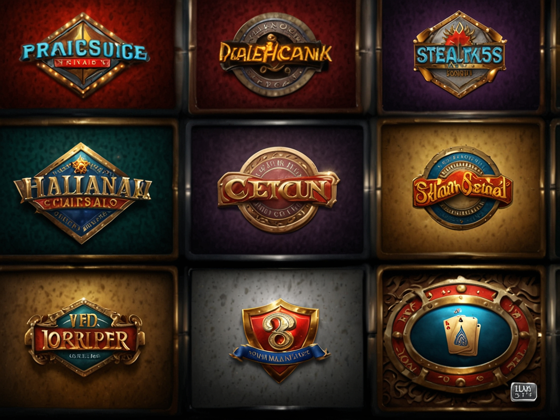 Logos de proveedores y juegos destacados